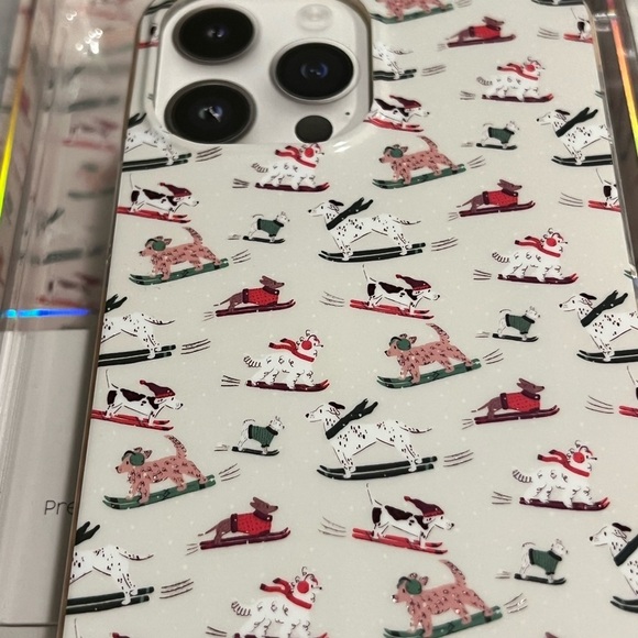 Pink Sky "Ski Dogs" iPhone 13/12 Pro Max Case with MagSafe new Dogs on Ski - Picture 2 of 5